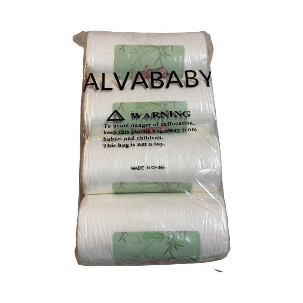 Alvababy Bamboo Viscose Disposable‎ Diaper Liners 4 Rolls 400 Sheets White NEW